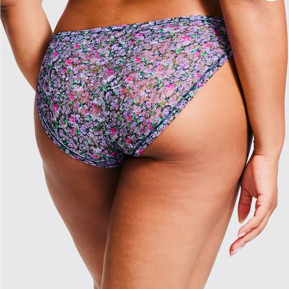 💐Floral Lace Panty Bikini Lavender Victoria's Secret XL NWT